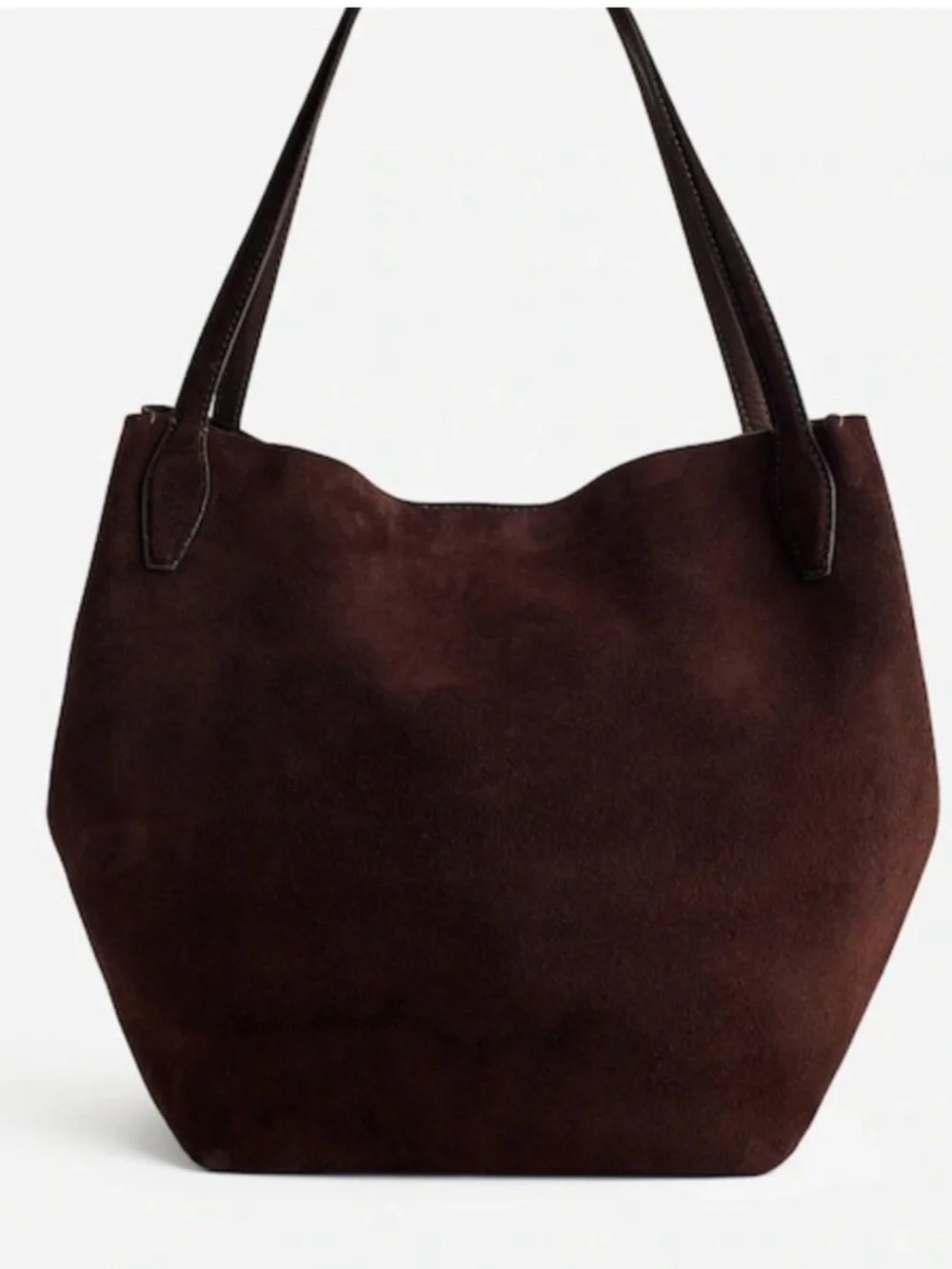 NEW Madewell Suede Shopper tote in Dark Carob NR388 $198 - Picture 2 of 8
